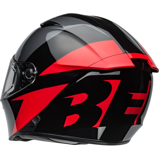 Casque moto intégral Bell Lithium Shear - Gris métallique Rouge