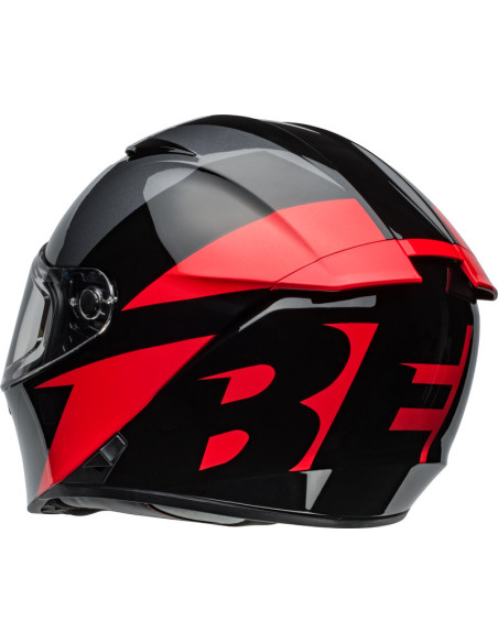 Casque moto intégral Bell Lithium Shear - Gris métallique Rouge