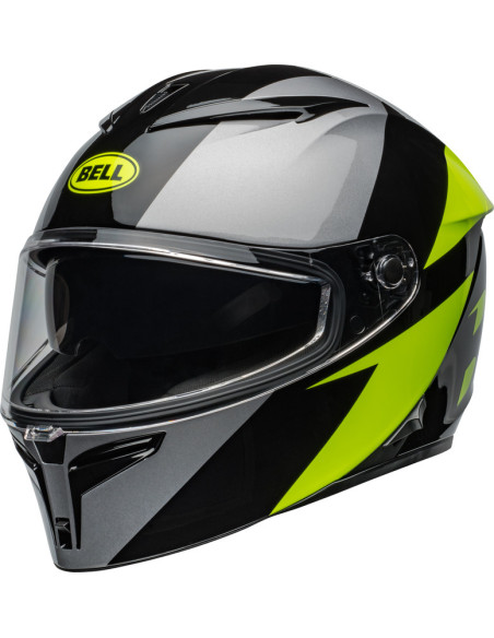 Casque moto intégral Bell Lithium Shear - Gris métallique Retina