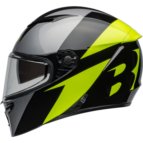 Casque moto intégral Bell Lithium Shear - Gris métallique Retina