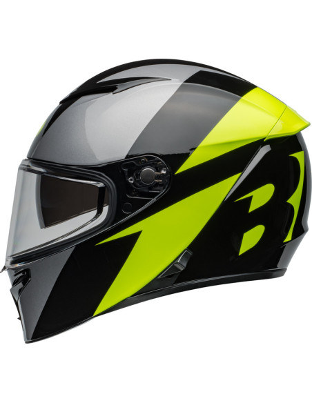 Casque moto intégral Bell Lithium Shear - Gris métallique Retina