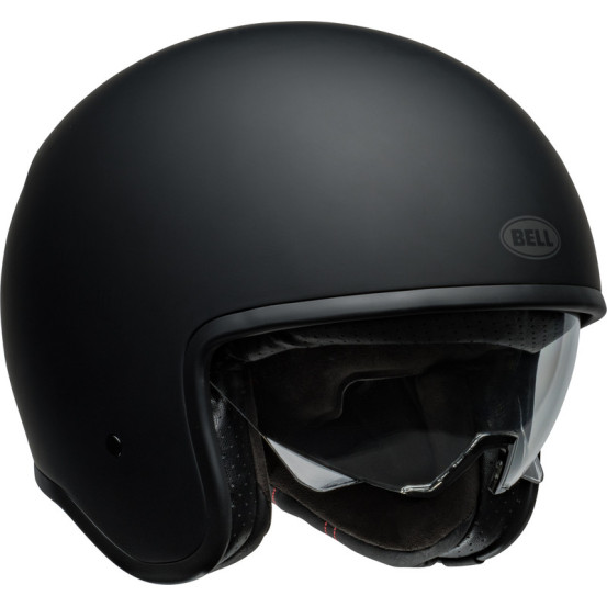 Casque moto jet Bell TX 501 Solid - Noir Mat