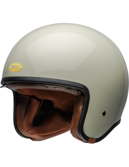 Casque moto jet Bell TX 501 Solid - Blanc vintage