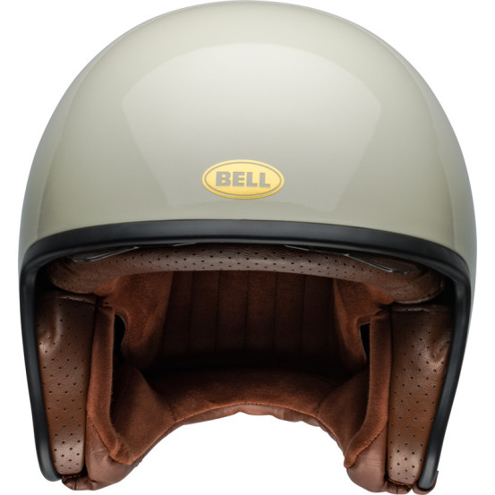 Casque moto jet Bell TX 501 Solid - Blanc vintage