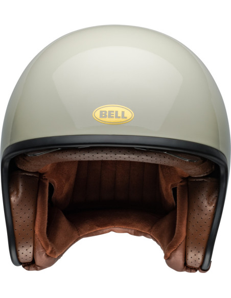 Casque moto jet Bell TX 501 Solid - Blanc vintage