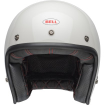 Casque moto jet Bell Custom 500 Solid - Blanc vintage 2