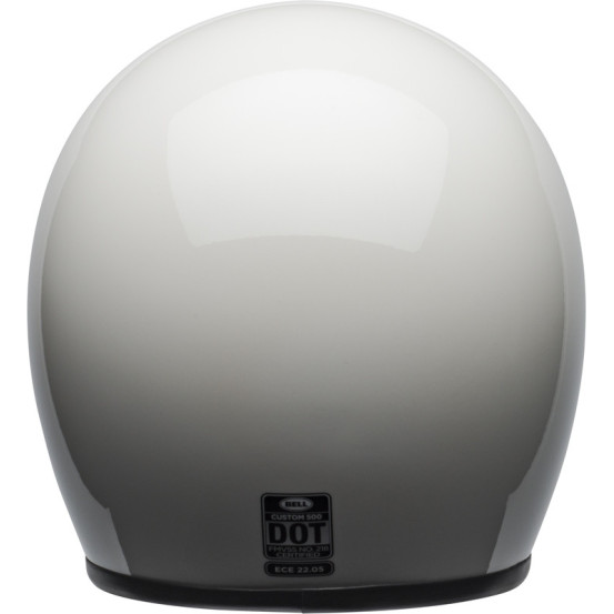 Casque moto jet Bell Custom 500 Solid - Blanc vintage