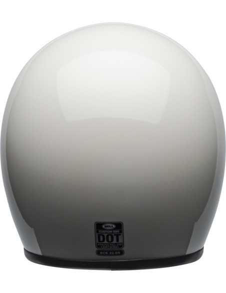 Casque moto jet Bell Custom 500 Solid - Blanc vintage