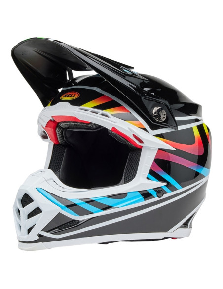 Casque cross Bell MOTO-9S FLEX Drift - Noir Multicouleur