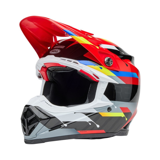 Casque cross Bell MOTO-9S FLEX Édition limitée Renen nova - Noir Rouge