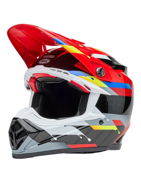 Casque cross Bell MOTO-9S FLEX Édition limitée Renen nova - Noir Rouge