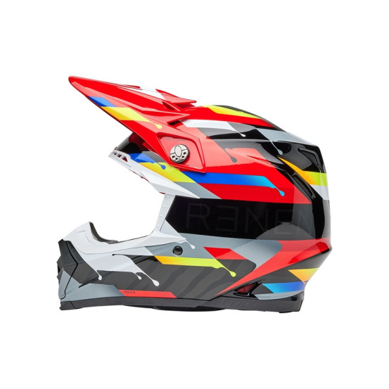 Casque cross Bell MOTO-9S FLEX Édition limitée Renen nova - Noir Rouge