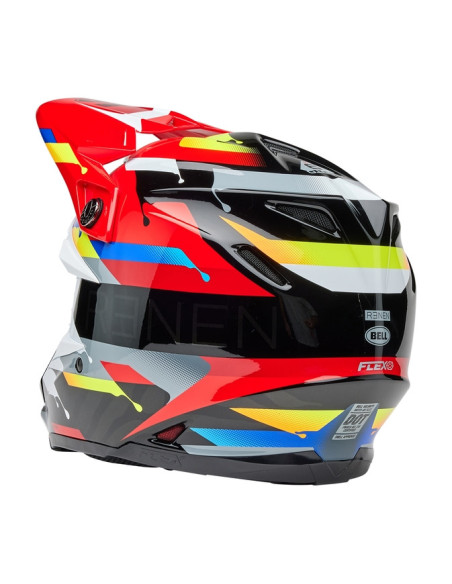 Casque cross Bell MOTO-9S FLEX Édition limitée Renen nova - Noir Rouge