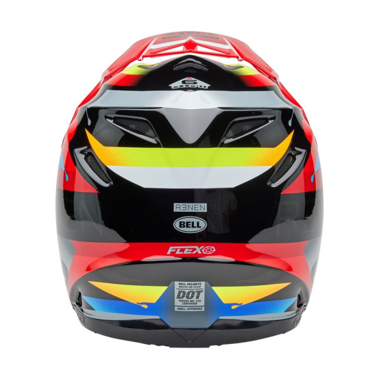Casque cross Bell MOTO-9S FLEX Édition limitée Renen nova - Noir Rouge