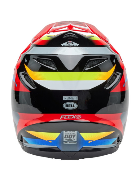 Casque cross Bell MOTO-9S FLEX Édition limitée Renen nova - Noir Rouge