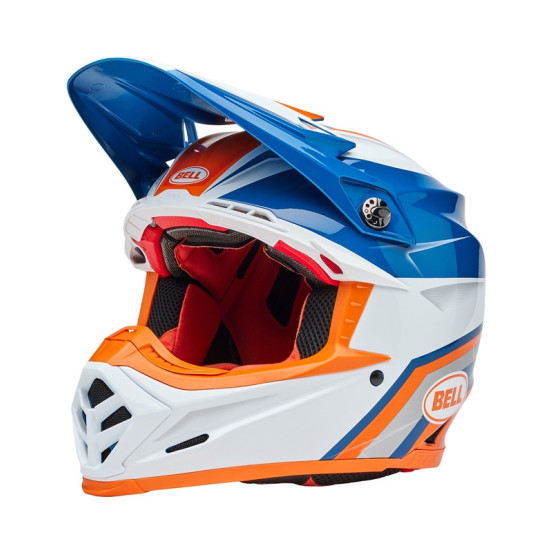 Casque cross Bell MOTO-9S FLEX Merchant - Orange Bleu