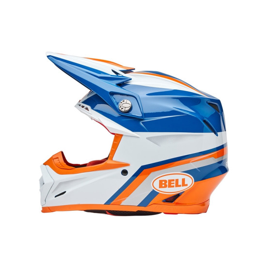 Casque cross Bell MOTO-9S FLEX Merchant - Orange Bleu