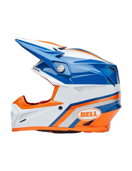 Casque cross Bell MOTO-9S FLEX Merchant - Orange Bleu
