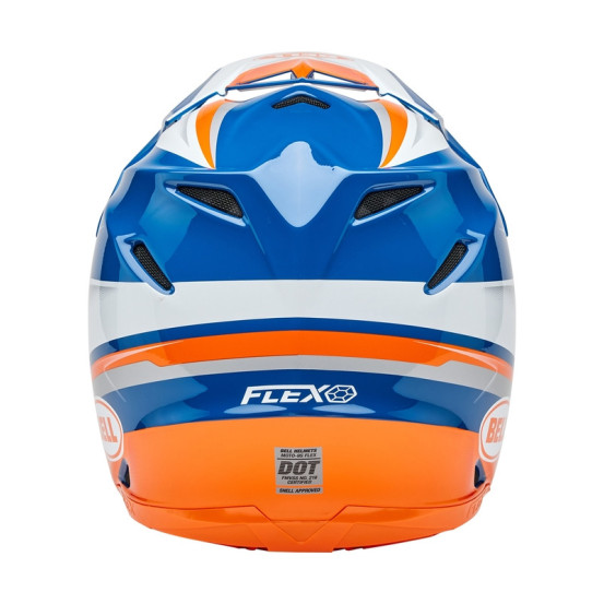 Casque cross Bell MOTO-9S FLEX Merchant - Orange Bleu