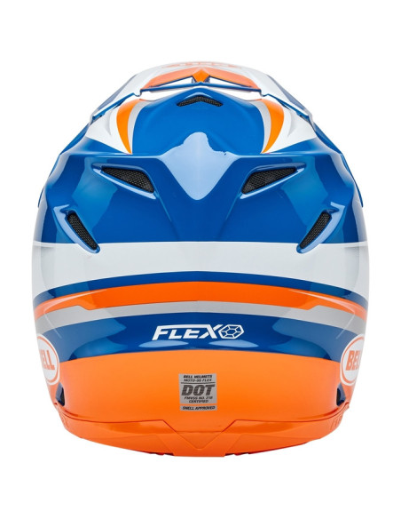 Casque cross Bell MOTO-9S FLEX Merchant - Orange Bleu