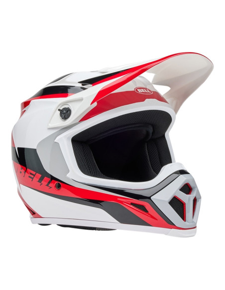 Casque cross Bell MX-9 MIPS Rift - Rouge Blanc