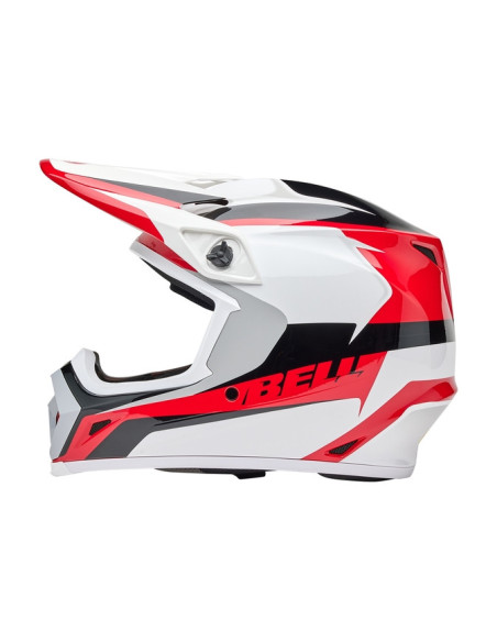 Casque cross Bell MX-9 MIPS Rift - Rouge Blanc