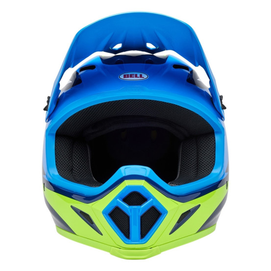 Casque cross Bell MX-9 MIPS Jackal - Bleu Jaune Fluo