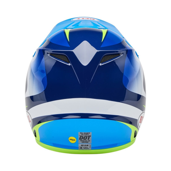 Casque cross Bell MX-9 MIPS Jackal - Bleu Jaune Fluo