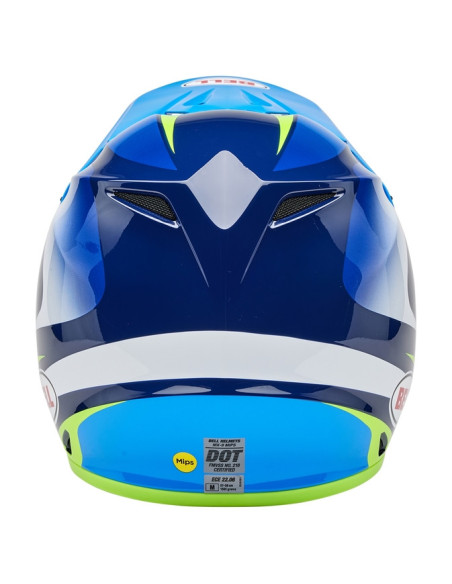 Casque cross Bell MX-9 MIPS Jackal - Bleu Jaune Fluo