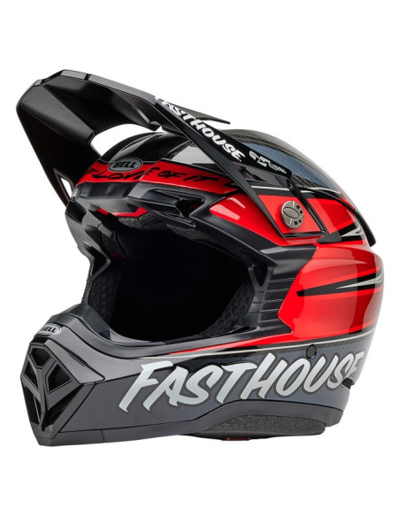 Casque cross Bell MOTO-10 Spherical Édition limitée Fasthouse ditd - Gris Rouge