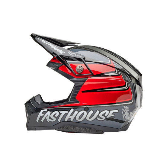 Casque cross Bell MOTO-10 Spherical Édition limitée Fasthouse ditd - Gris Rouge