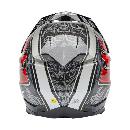 Casque cross Bell MOTO-10 Spherical Édition limitée Fasthouse ditd - Gris Rouge