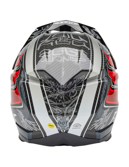 Casque cross Bell MOTO-10 Spherical Édition limitée Fasthouse ditd - Gris Rouge