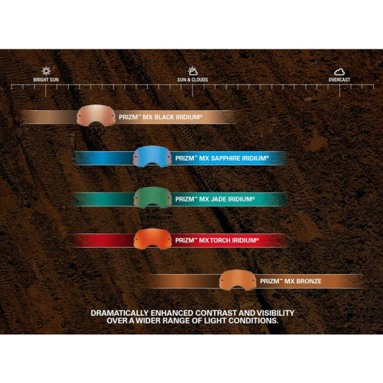 Ecran de rechange simple OAKLEY Airbrake Prizm MX - Iridium Noir