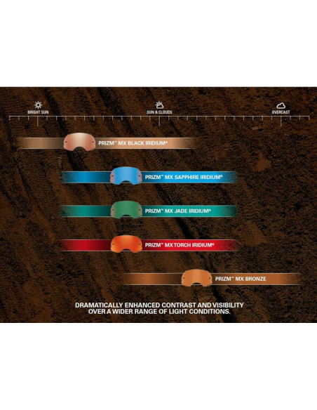 Ecran de rechange simple OAKLEY Airbrake Prizm MX - Iridium Noir