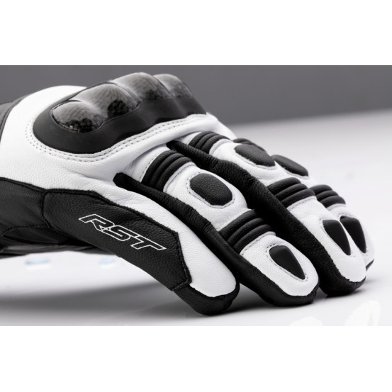 Gants moto cuir RST Sport Mid - Blanc