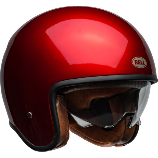 Casque moto jet Bell TX 501 Solid - Rouge candy