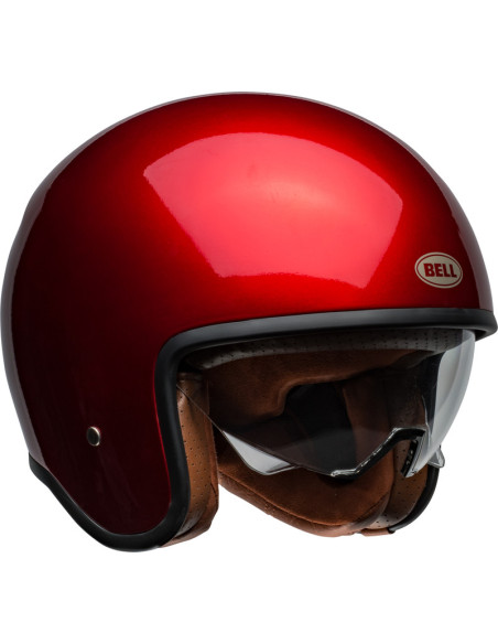 Casque moto jet Bell TX 501 Solid - Rouge candy