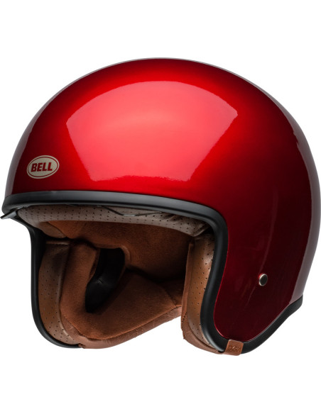 Casque moto jet Bell TX 501 Solid - Rouge candy