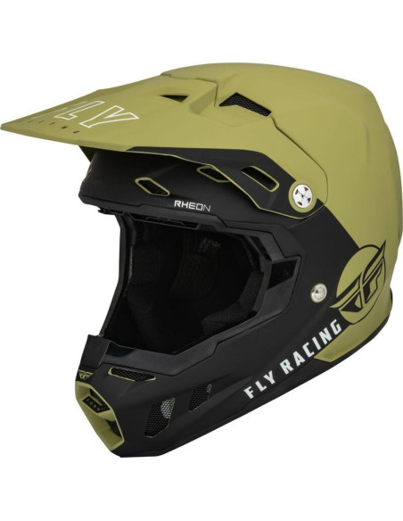 Casque cross Fly Racing Formula CC Centrum - Vert Olive Mat Noir