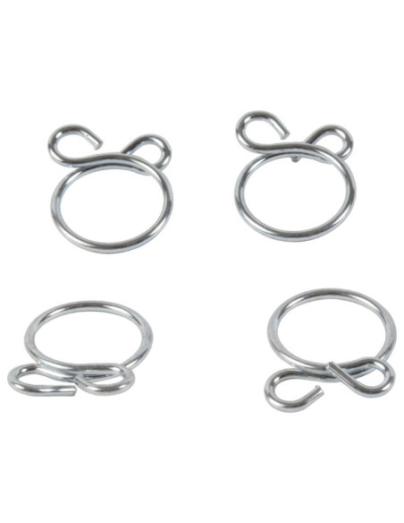Kit 4 colliers de serrage durite FUEL STAR 12,5mm gris