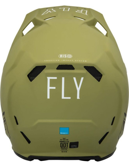 Casque cross Fly Racing Formula CC Centrum - Vert Olive Mat Noir