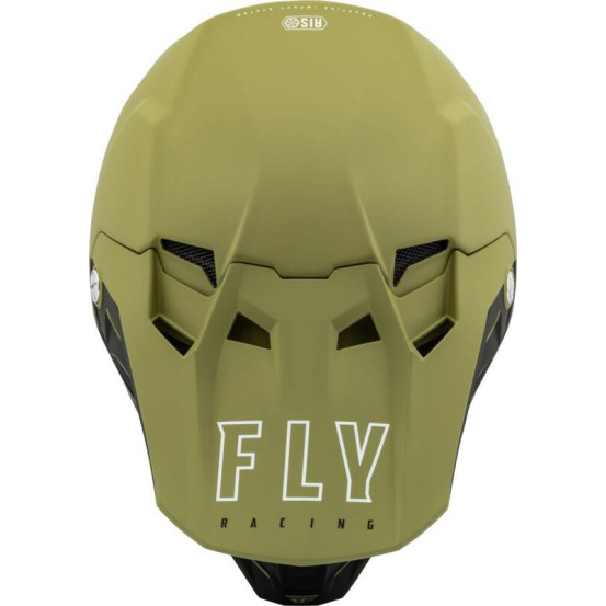 Casque cross Fly Racing Formula CC Centrum - Vert Olive Mat Noir