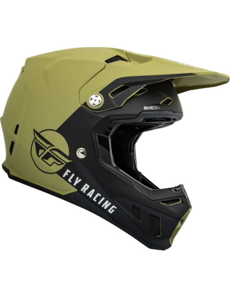Casque cross Fly Racing Formula CC Centrum - Vert Olive Mat Noir