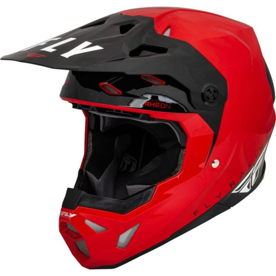 Casque cross Fly Racing Formula CP Slant - Rouge Noir Blanc
