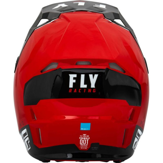 Casque cross Fly Racing Formula CP Slant - Rouge Noir Blanc