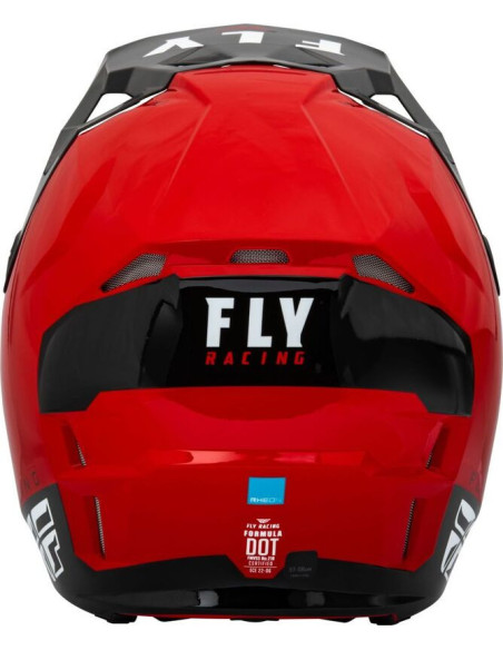 Casque cross Fly Racing Formula CP Slant - Rouge Noir Blanc