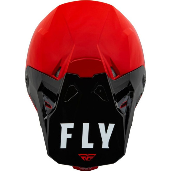 Casque cross Fly Racing Formula CP Slant - Rouge Noir Blanc