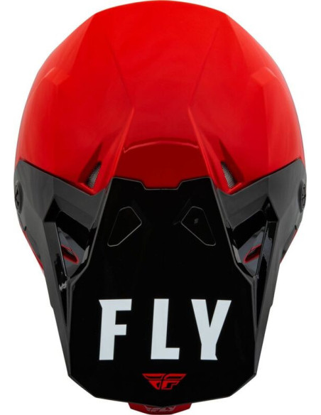 Casque cross Fly Racing Formula CP Slant - Rouge Noir Blanc