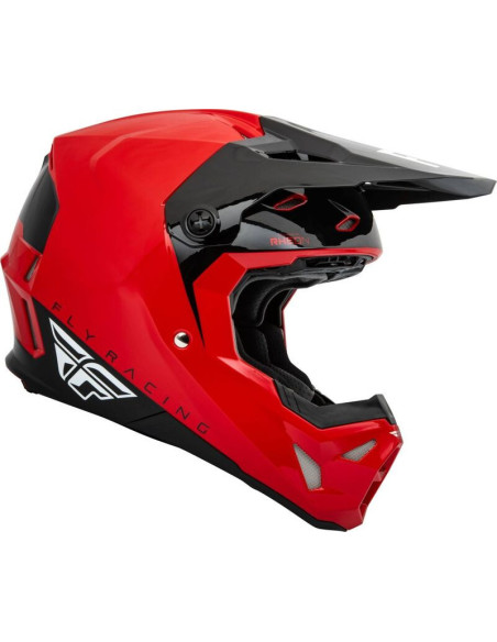 Casque cross Fly Racing Formula CP Slant - Rouge Noir Blanc